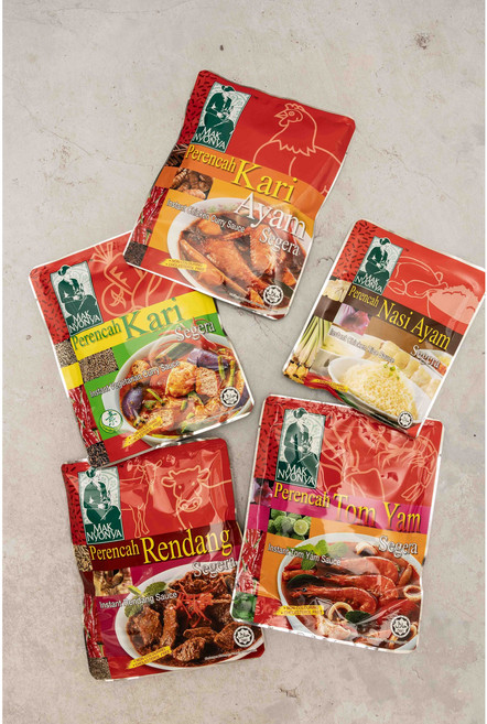 MAK NYONYA 馬來西亞 南洋菜調理包 咖哩 海南雞飯 冬蔭功 乾咖哩 雞即煮醬, 200g, 1個