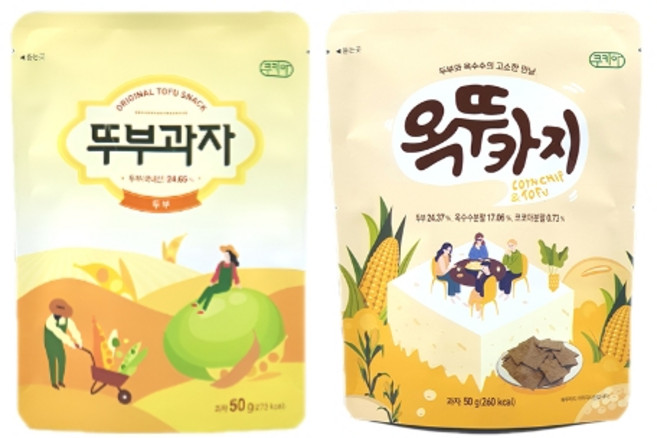 쿠키아 뚜부과자 두부과자 오리지날4봉+옥뚜카지(옥수수)4봉, 50g, 1개