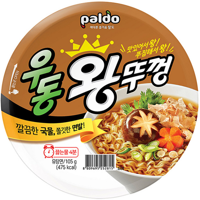 왕뚜껑 우동 105g, 18개