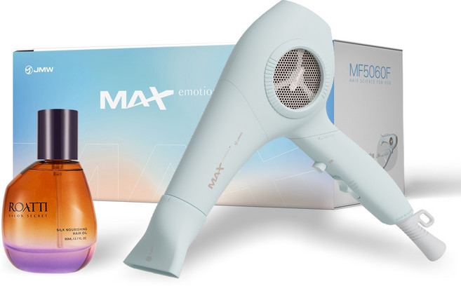 [24년 출시 내일도착] JMW 접이식 BLDC드라이기 맥스 이모션 MF5060F+ 로아띠 오일80ml, 클라우드 블루