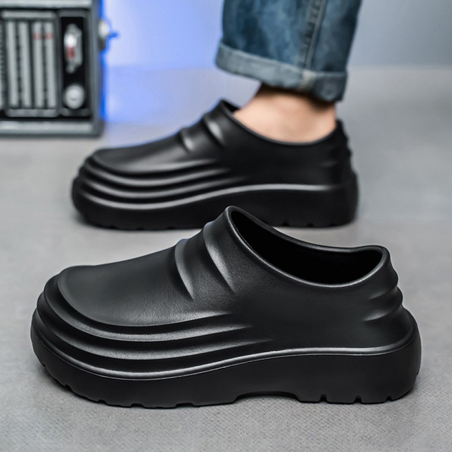 EVA 방수 논슬립 주방화 두꺼운 밑창 경량 남녀공용 작업화 슬립온 230-270