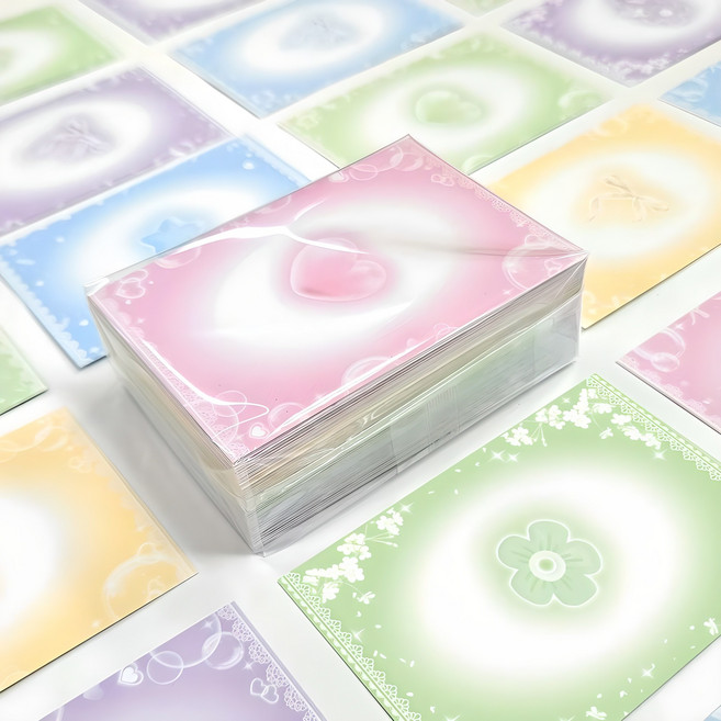 파스텔 바인더대지 포카 바인더대지 속지 5색혼합 100장