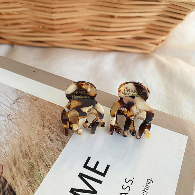 [2개세트] 헤어퀸 고급 프랑스 가벼운 미니문어 여성 앞머리 옆머리 작은 포인트 집게핀