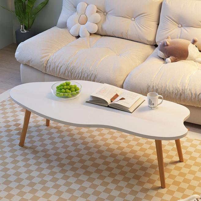 800X400cm 데이킨 클라우드 거실 테이블 협탁, 화이트