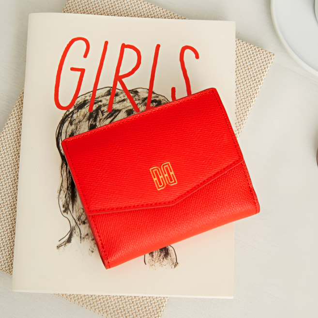 닥스 소가죽 여성 중지갑