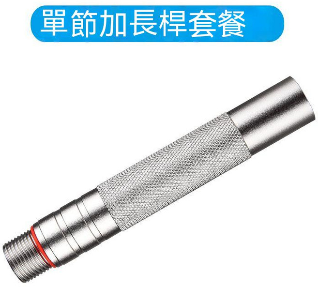 多功能工兵鏟 黑色強化版四節款93CM長 戶外登山露營工具, 1個, 灰色加長桿一節（無鏟頭）, 灰色