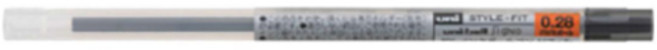 유니 스타일핏 리필심 낱개 UMR-109-28 38, 0.28mm 블랙, 1개