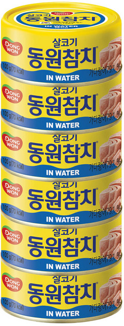 동원참치 살코기 인 워터, 100g, 6개