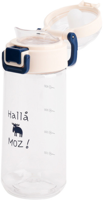 MOZ 스웨덴 원터치 올트라이탄 클린 키즈 보틀 물병, 아쿠아블루, 1개, 490ml