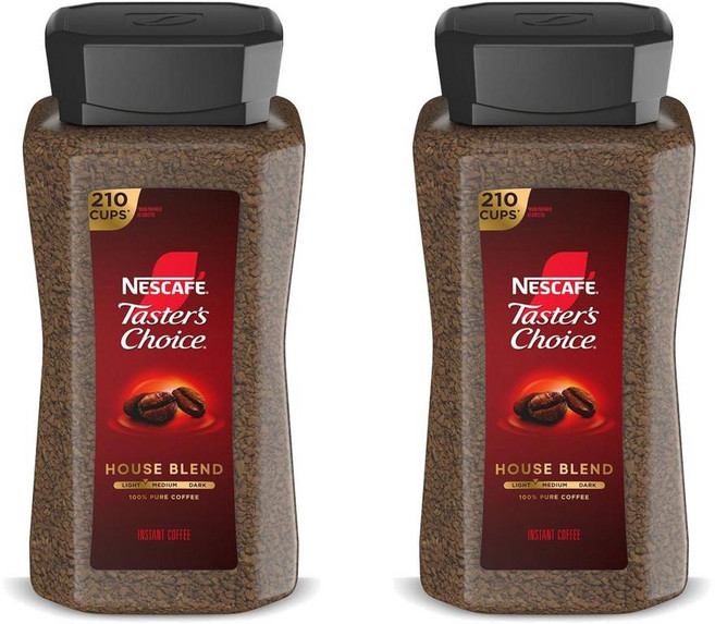Nescafe 네스카페 테이스터스 초이스 하우스 블렌드 라이트 미디엄 인스턴트 커피 397g, 2개, 1개입