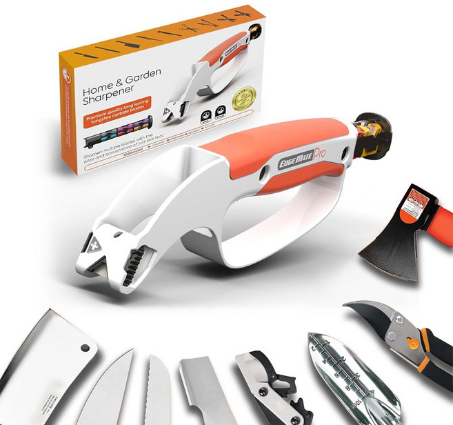 엣지메이트프로 다각도 칼갈이 샤프너 연마기 가위갈이 전지가위 전정기 도끼 횟칼 숫돌 주방칼, 주황색, 1개