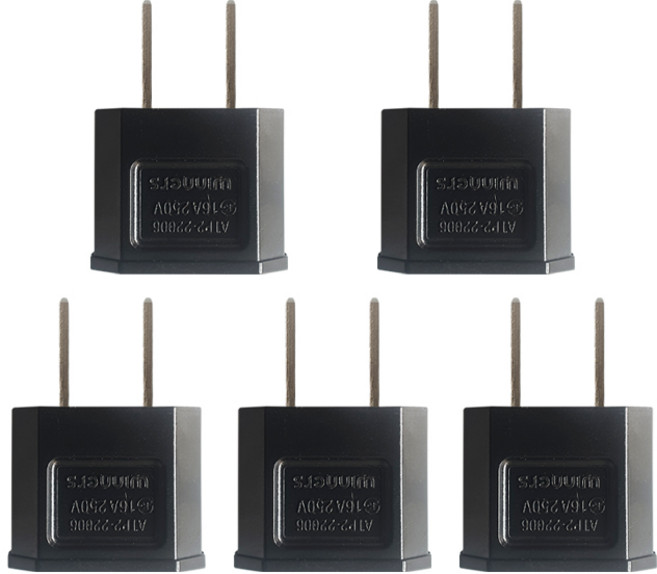 110V 돼지코 해외여행용 일본 미국 변환어댑터 5개입, 1개, 4.2cm