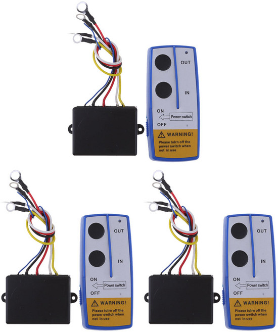 Royalways 3x 트럭 지프 ATV SUV 12V 윈치 무선 원격제어 스위치