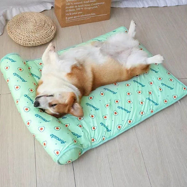 강아지 고양이 잠자리 이불 패드 방석 펫매트 쿨매트 hay+29973Ri, 딸기_S