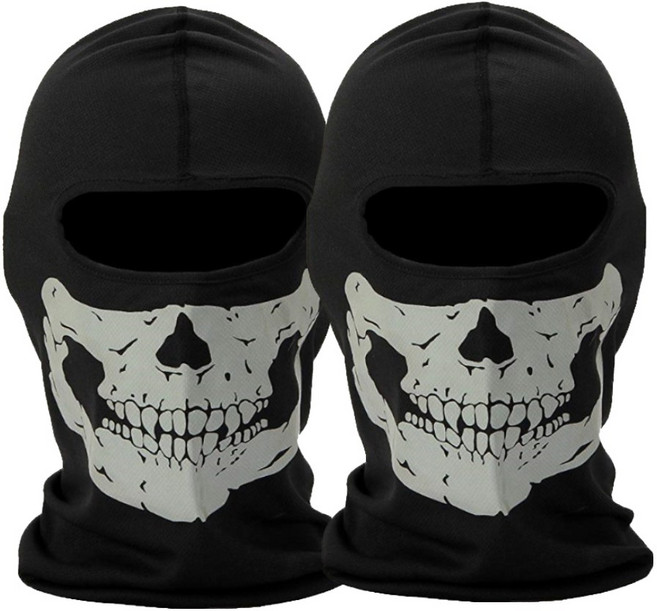 UV차단 아웃도어 바이크 오토바이 자전거 메쉬 해골마스크 1+1 2p