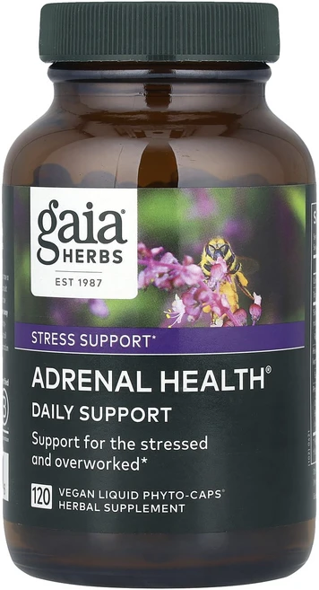 Gaia Herbs Adrenal Health 건강 보조 식품 120 식물성 액상 캡슐, GaiaHerbsAdrenalHealth건강보조식품12, 1개, 120정 - 쿠팡