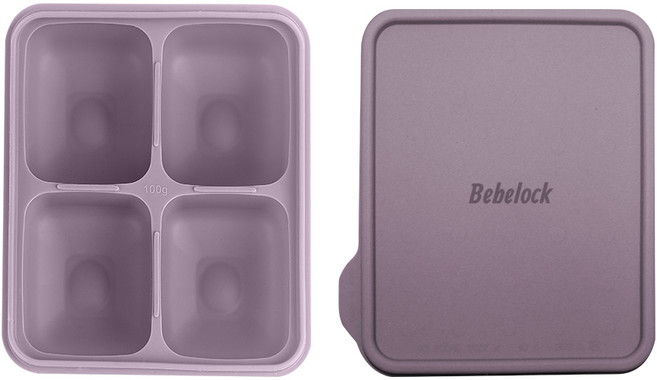 베베락 포네르 플래티넘 실리콘 큐브 1P(냉동보관용기_뚜껑포함 13.5cm X 15cm), 포네르 실리콘큐브(레드빈1P)