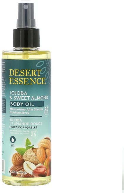 Desert Essence 호호바 및 스위트 아몬드 바디 오일 245ml(8.28fl oz) 2팩, 1개 - 쿠팡