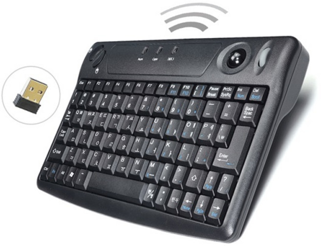 키보드코리아 R4000FT 미니 무선 트랙볼 키보드 블랙 (USB), 1개, 선택하세요