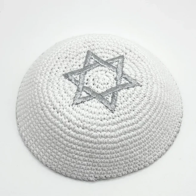 유대인 Kippot Kippah 손으로 만든 Yarmulke Judaica Yamaka Kippa Yamakah Yarmulka 모자 남자 16-18cm