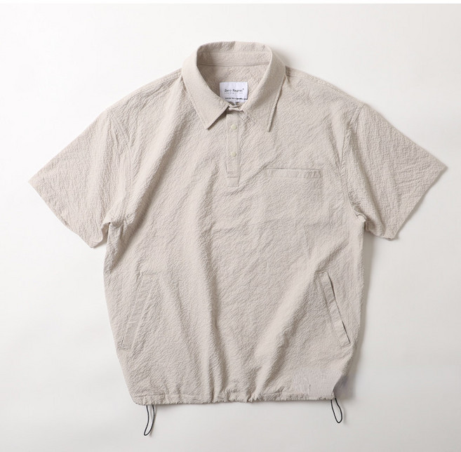 Zero Regret® 男士泡泡紗短袖翻領POLO衫