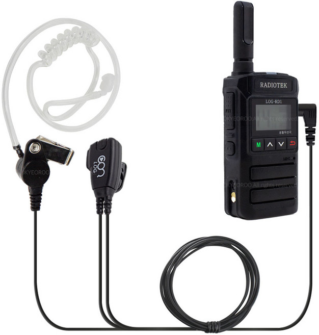 Radiotek 라디오텍 무전기 LOG-RD1 호환 로그 이어폰 이어마이크 인이어 리시버 전용C핀