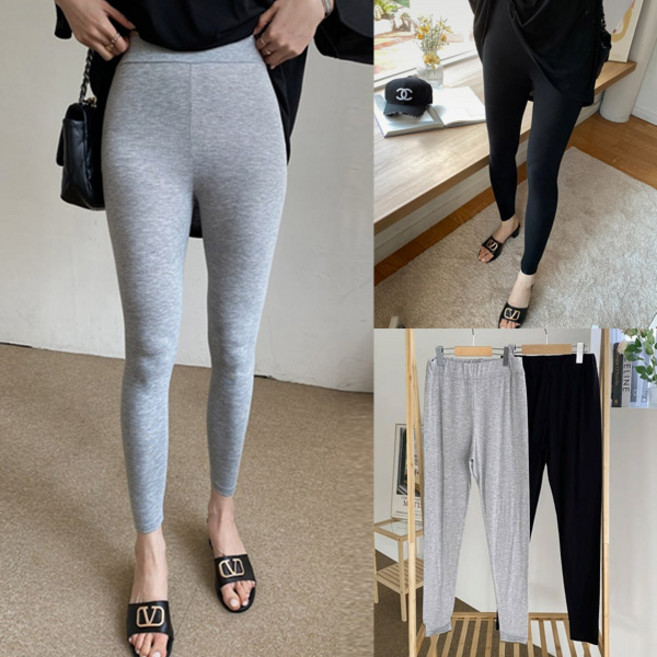 여자 빅사이즈 봄가을 스판 레깅스 퀄리티좋은 허리밴딩 이너팬츠