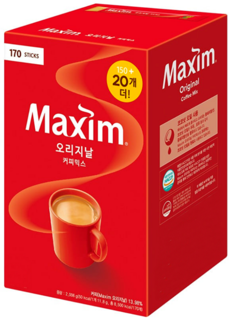 맥심 오리지날 커피믹스, 2.006kg, 170개입, 1개