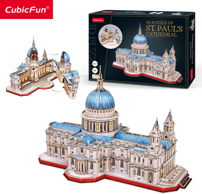 큐빅펀 세인트폴대성당 마스터컬렉션 특대 초대형 입체퍼즐 3D퍼즐 만들기 MC270h, 컬러, 643피스, 1개