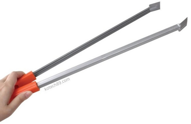 국산 쓰레기 줍는 긴 청소 집게 녹 안나는 담배꼭초 밤 줍기 집게 대 70cm, 1개