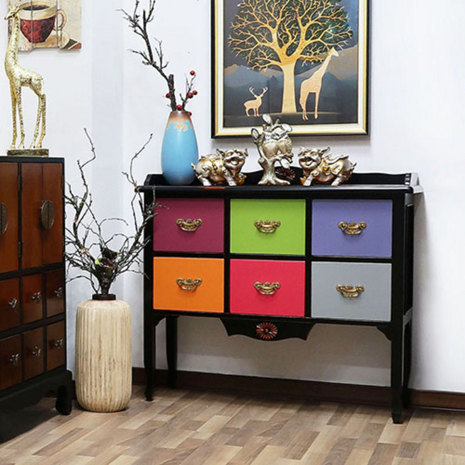 [올드마켓] 아르누보 콘솔 폭좁은 현관 복도 거실 작은 미니 모던 프렌치 엔틱 서랍 원목 수입 포인트 장식장 가구