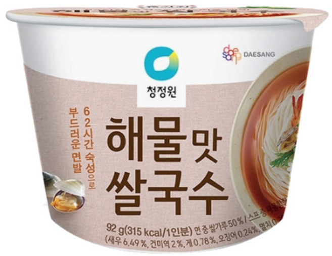 청정원 해물맛 쌀국수 92g x4개, 4개
