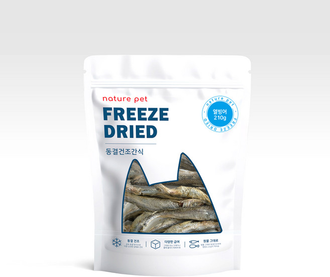 네이처펫 반려동물 동결건조간식, 열빙어맛, 210g, 1개