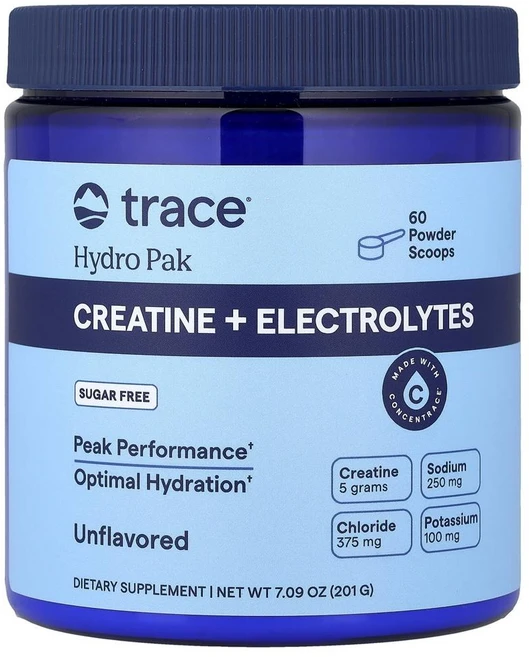 트레이스 하이드로 팩 크레아틴 플러스 일렉트로라이트 언플래버드 Trace Hydro Pak Creatine + Electrolytes Unflavored 201g - 쿠팡