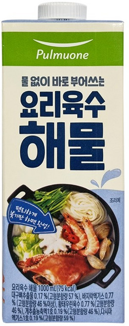 풀무원 요리육수 해물, 1L, 1개