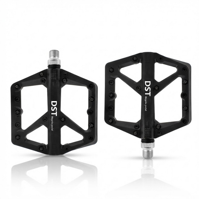 탑모아 N13 자전거 초경량 평페달 390g MTB 로드 픽시 미끄럼방지 와이드 페달, 블랙, 1세트