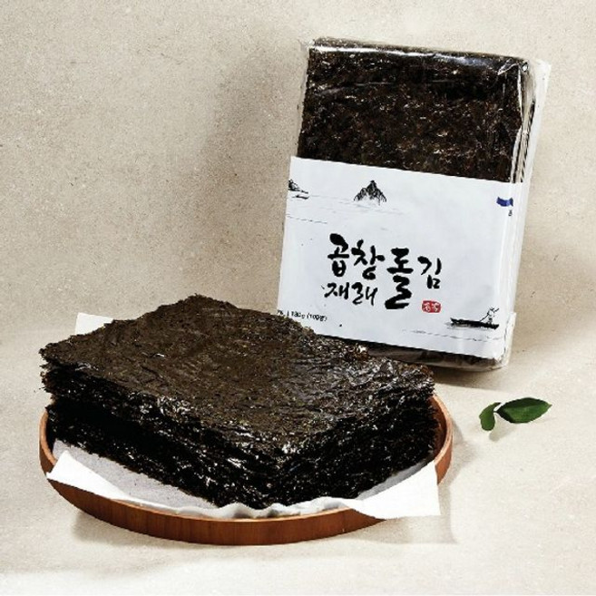 바다원 곱창재래돌김, 100개, 1.8g
