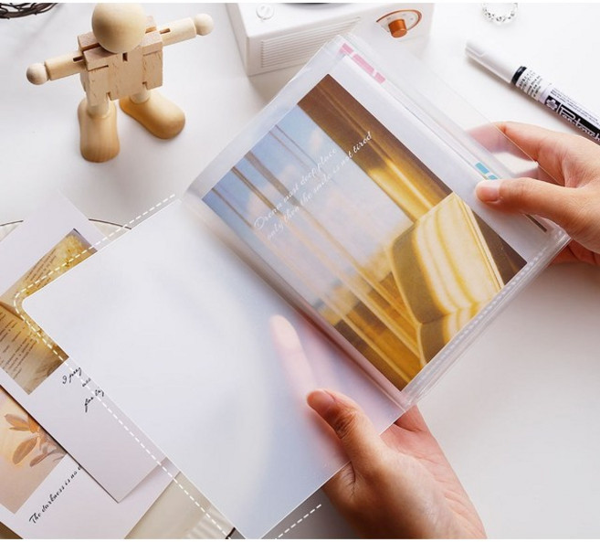 스티커 보관함 vol 2 투명 파일철 A6크기 파우치 케이스, 1개