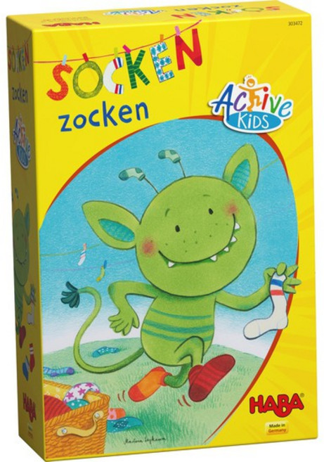 HABA Socken zocken 怪獸襪 兒童桌遊, 1個, 趣運動 怪獸襪