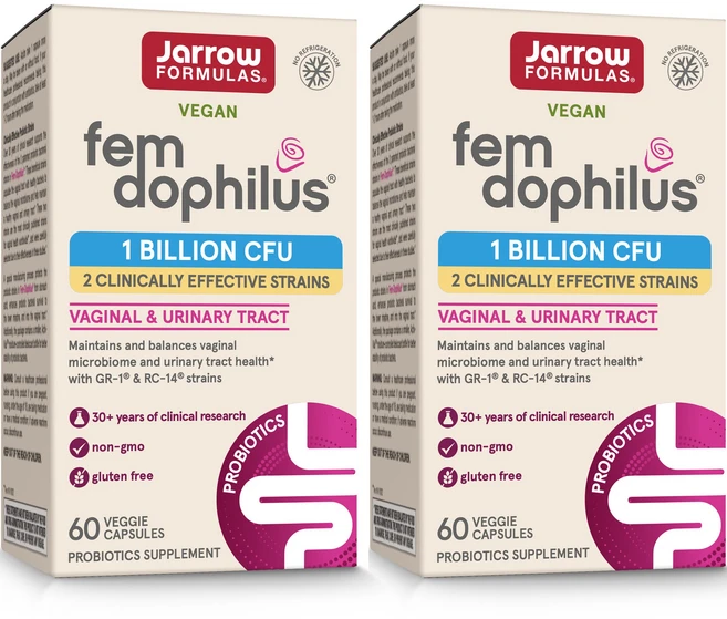 재로우 펨 도필러스 유산균 서플먼트 10억 CFU 베지 캡슐, 60정, 2개 - 쿠팡