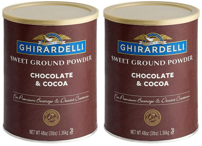기라델리 스위트 그라운드 다크 초콜릿 코코아 파우더, 1.36kg, 2개