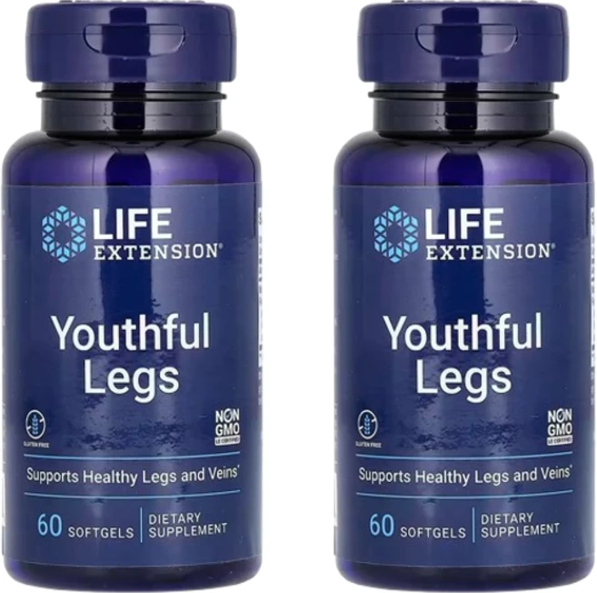라이프 익스텐션 유스풀 레그 소프트젤 Life Extension Youthful Legs, 2개, 60정 - 쿠팡