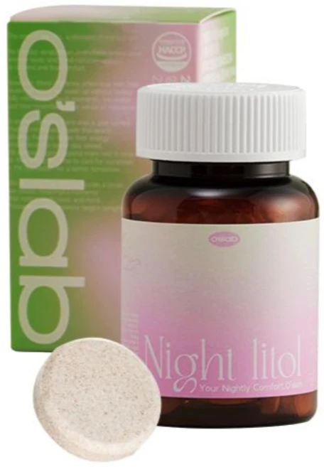 오슬랩 나잇리톨 식물성 멜라토닌 2mg 츄어블 캔디 (레몬민트맛) 무설탕 당0g 테아닌 가바 감태 4중배합 HACCP인증, 1개, 30정 - 쿠팡