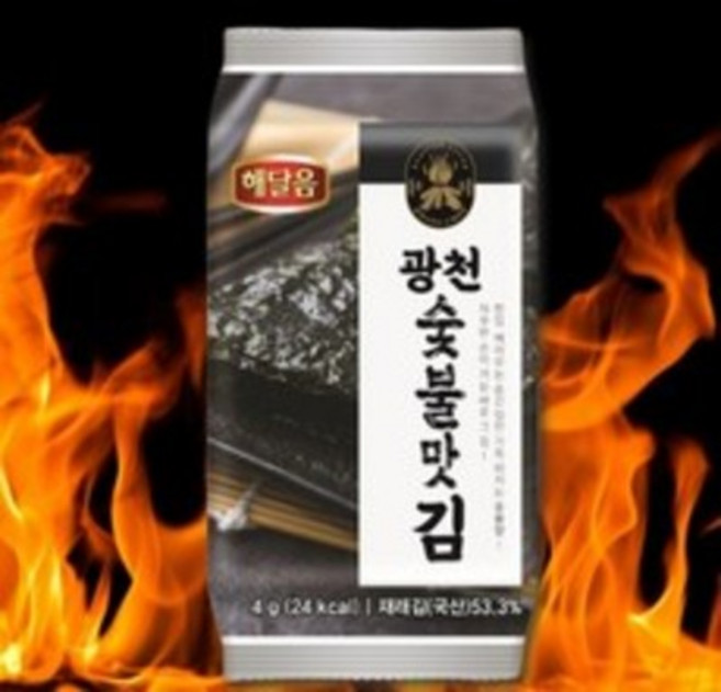 광천 숯불맛김 도시락김, 4g, 128개