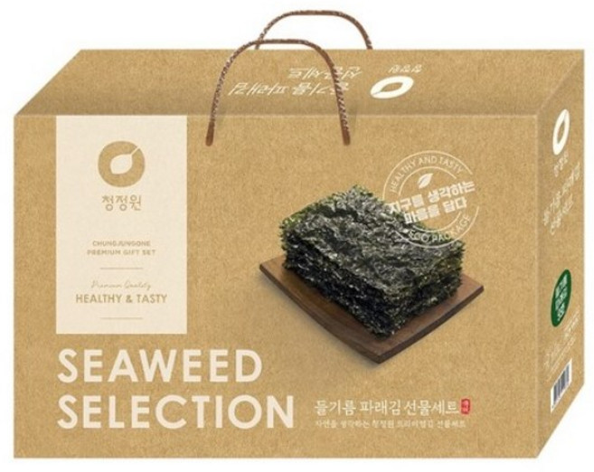 청정원 들기름파래김 9호 세트 + 쇼핑백, 5세트