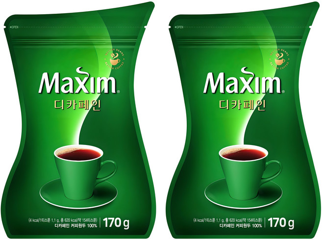 맥심 디카페인 원두커피믹스, 170g, 1개입, 2개