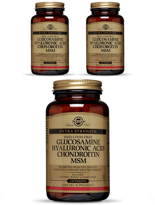 솔가 글루코사민 히알루론산 콘드로이친 MSM 타블렛, 120정, 3개