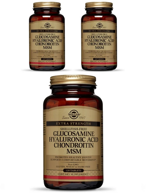 솔가 글루코사민 히알루론산 콘드로이친 MSM 타블렛, 120정, 3개 - 쿠팡