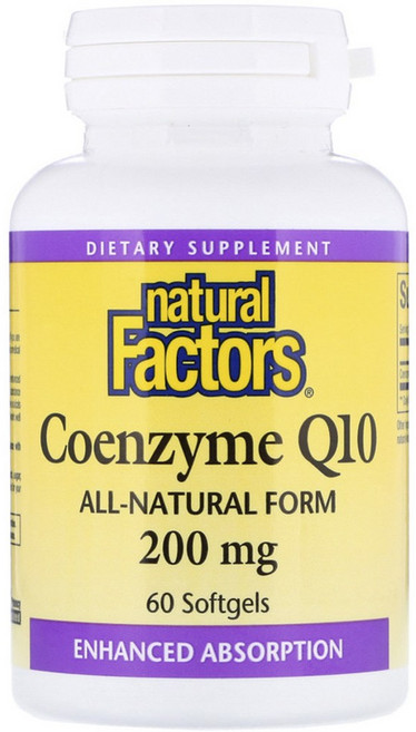 네추럴팩터스 코엔자임 Q10 올-내추럴 폼 200mg 소프트젤, 60정, 1개