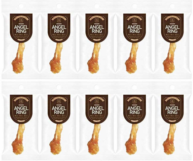 강아지 엔젤링 칠면조 힘줄 간식, 칠면조 + 소힘줄 혼합맛, 10개, 15g